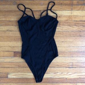 Forever 21 Black Strappy Bodysuit